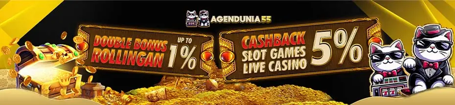 DOUBLE BONUS ROLLINGAN 1% & CASHBACK 5% DIBAGI SETIAP HARI