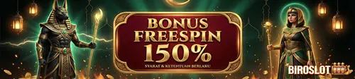 EVENT SPESIAL BONUS FREESPIN 150% SPESIAL BIROSLOT